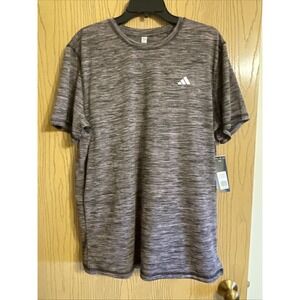 Men's Adidas Tech Tee Space Dye Mauve Short Sleeves Size Large‎
